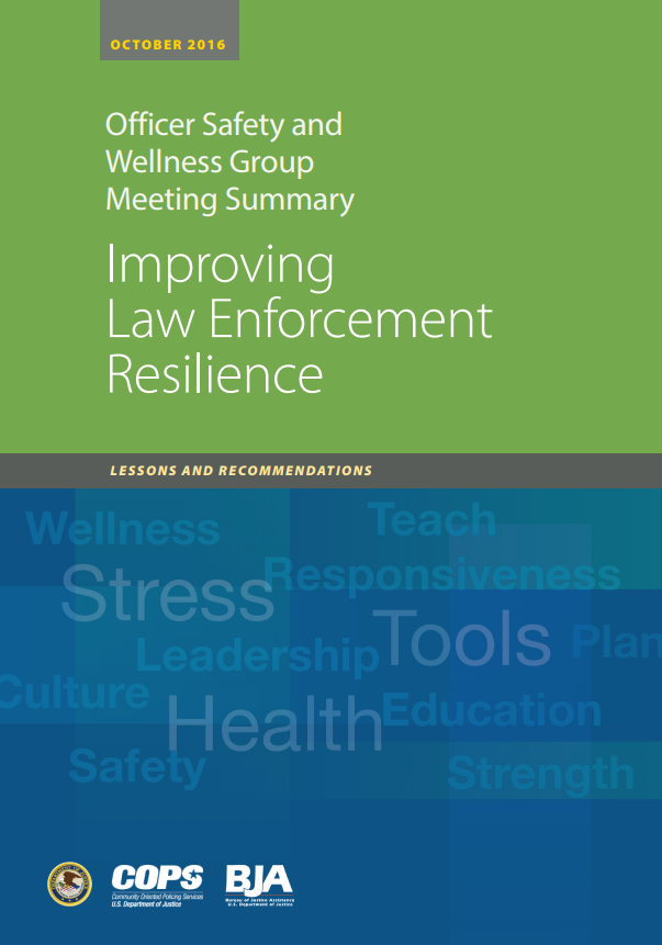 Improving Law Enforcement Resilience - view the document description